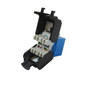 RJ45 CAT6A Slim Profile 180 Degree Jack, 110 Punch-Down Style or Tool-Less - Blue ( Fleet Network )