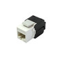 RJ45 CAT6A Slim Profile 180 Degree Jack, 110 Punch-Down Style or Tool-Less - White (FN-JK-C6A-WH)