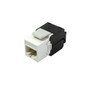 RJ45 CAT6A Slim Profile 180 Degree Jack 110 Punch-Down Style or Tool-Less - White FN-JK-C6A-WH