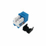 RJ45 Cat6 Slim Profile Jack, 110 Punch-Down - Blue ( Fleet Network )