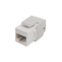 RJ45 Cat6 Slim Profile 180 Degree Jack, 110 Punch-Down or Tool-Less - White ( Fleet Network )