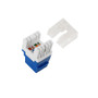 RJ45 Cat6 Slim Profile 180 Degree Jack, 110 Punch-Down - Blue (FN-JK-C6PB-BL)