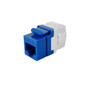 RJ45 Cat6 Slim Profile 180 Degree Jack, 110 Punch-Down - Blue ( Fleet Network )