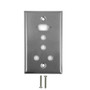 1-Port DB9 size cutout + 4 x 3/8 inch hole Stainless Steel Wall Plate (FN-WP-101-SS)
