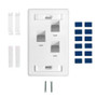 Wall plate, 3-Port Angled Keystone - White (FN-WP-3PA-WH)