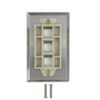 3-Port Keystone Stainless Steel Wall Plate ( Fleet Network )