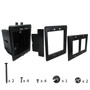 Recessed Box Double Gang - Enclosed Back for AV or Power - Black FN-WP-BOX2-BK
