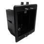 Recessed Box, Double Gang - Enclosed Back for A/V or Power - Black ( Fleet Network )