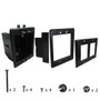 Recessed Box, Double Gang - Enclosed Back for A/V or Power - Black ( Fleet Network )