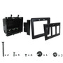 Recessed Box, Triple Gang - Enclosed Back for A/V or Power - Black ( Fleet Network )