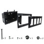 Recessed Box, Four Gang - Enclosed Back for A/V or Power - Black ( Fleet Network )