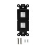 Decora Strap 2-Port Keystone - Black (FN-WP-D2P-BK)