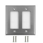 Decora Double Gang Wall Plate - Stainless Steel (FN-WP-D2-SS)