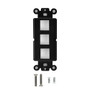 Decora Strap 3-Port Keystone - Black (FN-WP-D3P-BK)