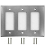 Decora Triple Gang Wall Plate - Stainless Steel (FN-WP-D3-SS)