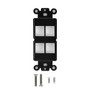 Decora Strap 4-Port Keystone - Black (FN-WP-D4P-BK)