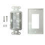 Cable Pass-through Wall Plate, Brush Style, Single Gang Decora - White (FN-WP-DPB-WH)