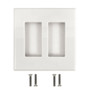 Decora Double Gang Screw-Less Wall Plate - White (FN-WP-DS2-WH)