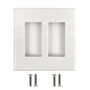 Decora Double Gang Screw-Less Wall Plate - White FN-WP-DS2-WH