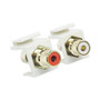 Audio Female/Female Keystone Wall Plate Insert (Red & White Color Coded) Coupler (FN-WP-IN-AUD)