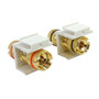 Banana Clip FemaleFemale Keystone wall plate Insert Pair BlackRed Gold Plated - White FN-WP-IN-BAN