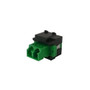 LC/LC Keystone Wall Plate Insert Black- Singlemode APC Duplex - Green ( Fleet Network )