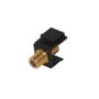 F-Type Female/Female Keystone Wall Plate Insert Black, Gold Plated (1Ghz Insert) (FN-WP-INB-TVF)