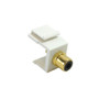 RCA Solder to Female Keystone Wall Plate Insert White, Gold Plated - Black (FN-WP-IN-RCAS-BK)