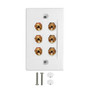 3 Pair Banana Clip Wall Plate Kit - White FN-WPK-BAN3