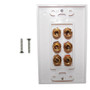 3 Pair Banana Clip Wall Plate Kit Decora - White ( Fleet Network )