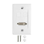 1-Port DVI Wall Plate Kit - White ( Fleet Network )