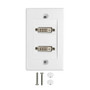 2-Port DVI Wall Plate Kit - White ( Fleet Network )