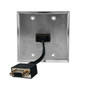 VGA Double Gang Wall Plate Kit - Stainless Steel FN-WPK-SS-212