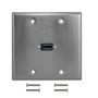 DisplayPort Double Gang Wall Plate Kit - Stainless Steel (FN-WPK-SS-213)