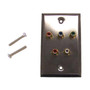 RCA Component  LeftRight Audio Single Gang Wall Plate Kit - Stainless Steel FN-WPK-SSRGBA