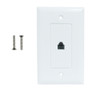 Single gang decora style telephone wall plate 6P4C - White (FN-WPK-TEL1-WH)