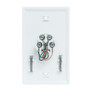 Single gang decora style telephone wall plate 6P4C - White ( Fleet Network )