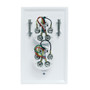 Single gang decora style 2x telephone wall plate 6P4C - White (FN-WPK-TEL2-WH)