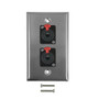 Single gang SS wall plate kit (2x TRS locking female) ( Fleet Network )