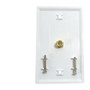 Single gang decora style coax wall plate - White (FN-WPK-TVF1-WH)