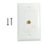 Single gang decora style coax wall plate - White (FN-WPK-TVF1-WH)