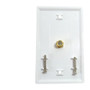 Single gang decora style coax wall plate - White ( Fleet Network )