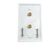 Single gang decora style 2x coax wall plate - White (FN-WPK-TVF2-WH)