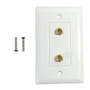 Single gang decora style 2x coax wall plate - White (FN-WPK-TVF2-WH)