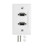 2-Port VGA Wall Plate Kit - White FN-WPK-VGA2