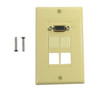 1-Port VGA Wall Plate Kit Decora Ivory with 4x Keystone inserts FN-WPK-VGA4-D-IV