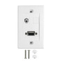 1-Port VGA  1-Port 35mm Wall Plate Kit - White FN-WPK-VGAS