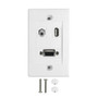 1-Port VGA  1-Port USB  1-Port 35mm Wall Plate Kit - White FN-WPK-VGASU
