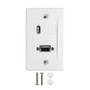 1-Port VGA  1-Port USB Wall Plate Kit - White FN-WPK-VGAU