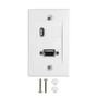 1-Port VGA + 1-Port USB Wall Plate Kit - White ( Fleet Network )